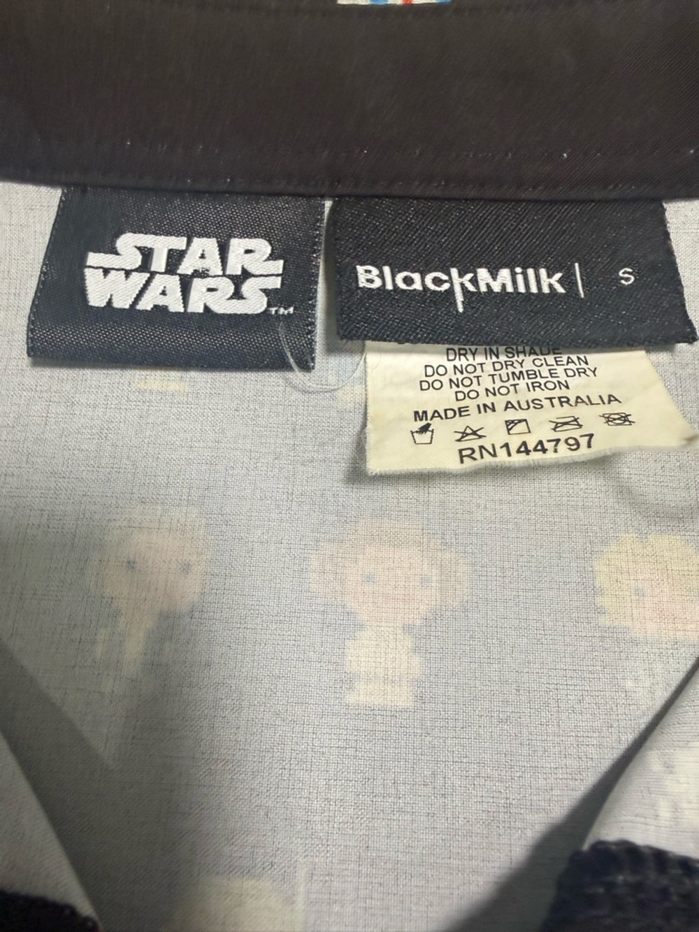 BlackMilk Star Wars Icon Print Top - Black with Multicolor - Picture 4 of 4